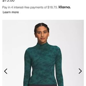 North Face Womens Sunset Pass Jacquard Long Sleeve Top Small would fit XS too